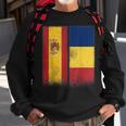 Romanian Flag Spain And Romania Proud Flags Sweatshirt Gifts for Old Men