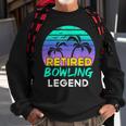 Ruhestand Bowling-Legende Sweatshirt, Retro 80er Jahre Sonnenuntergang Geschenke für alte Männer