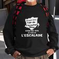 Schwarzes Sweatshirt mit französischem Kletterspruch für Bergsteiger Geschenke für alte Männer