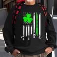 Shamrock Irish American Flag Firefighter St Patricks Day Sweatshirt Gifts for Old Men
