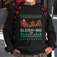 Sleighing It Ugly Christmas Shirt Sweatshirt Gifts for Old Men