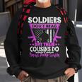 Soldiers Dont Brag Proud Army Cousin Pride Military Family Men Women Sweatshirt Graphic Print Unisex Gifts for Old Men