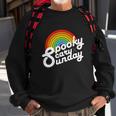Spooky Scary Sunday Rainbow Funny Spooky Scary Sunday Trendy Sweatshirt Gifts for Old Men