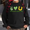 St Patricks Day Horseshoe Peace Love St Patricks Day Sweatshirt Gifts for Old Men