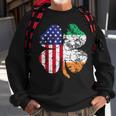 St Patricks Day Irish American Flag Shamrock V2 Sweatshirt Gifts for Old Men