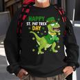 St Patricks Day Leprechaun Dinosaur Dino Happy St Pat Trex Sweatshirt Gifts for Old Men