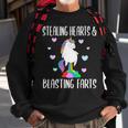 Stealing Hearts And Blasting Farts Funny Unicorn Sweatshirt Gifts for Old Men