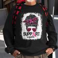Support Squad Messy Bun Pink Warrior Breast Cancer Awareness V2 Sweatshirt Gifts for Old Men