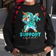 Support Squad Sexual Assault Awareness Teal Unicorn Sweatshirt Gifts for Old Men