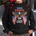 Team Barber Lifetime Member Us Flag Sweatshirt Gifts for Old Men