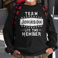 Team Johnson Life Time Member Family Name Sweatshirt Gifts for Old Men