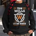 Team Wells Lifetime Member Gift For Surname Last Name Men Women Sweatshirt Graphic Print Unisex Gifts for Old Men