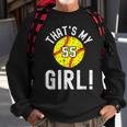 Thats My Girl Jersey Number 55 Vintage Softball Mom Dad Sweatshirt Gifts for Old Men