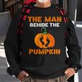 The Man Behind The Pumpkin Halloween Single Dad Sweatshirt Gifts for Old Men