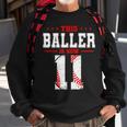 This Baller Is Now 11 Birthday Baseball Theme Bday Party Sweatshirt Gifts for Old Men