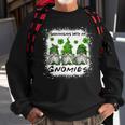 Three Gnomes Shamrock Clover Leopard Bleached St Patrick Day Sweatshirt Gifts for Old Men