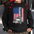 Trucker Best Truckin’ Dad Ever Usa Flag Driver Father’S Day Sweatshirt Gifts for Old Men