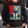 Trump Goat Middle Finger Election 2024 Republican Poster Sweatshirt Gifts for Old Men