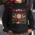 Ugly Christmas Sweater Burger Happy Holidays With Cheese V15 Sweatshirt Gifts for Old Men