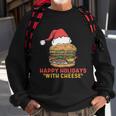 Ugly Christmas Sweater Burger Happy Holidays With Cheese V2 Sweatshirt Gifts for Old Men