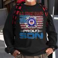 US Coast Guard Proud Son With American Flag Gift Sweatshirt Gifts for Old Men