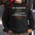Uss Washington Bb-56 Battleship Ww2 American Warship Veteran Sweatshirt Gifts for Old Men