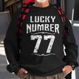 Vintage 77Th Birthday Lucky Number Retro 77 Years Old Sweatshirt Gifts for Old Men
