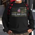 Vintage American Flag Proud Army Cousin Veteran Day Gift Sweatshirt Gifts for Old Men
