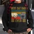 Vintage Best Cat Dad Ever Fathers Day Scottish Fold Cat Sweatshirt Gifts for Old Men
