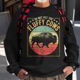 Vintage Buffalo Wild Animal I Do Not Pet Fluffy Cows I Bison Sweatshirt Gifts for Old Men