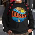 Vintage Doris Sonnenuntergang Groovy Batikmuster Sweatshirt Geschenke für alte Männer