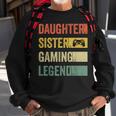 Vintage Gamer Girl Sweatshirt, Tochter & Schwester Gaming Legende Geschenke für alte Männer