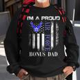 Vintage Im A Proud Air Force Bonus Dad With American Flag Sweatshirt Gifts for Old Men