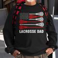 Vintage Lacrosse Dad Lax Dad Usa Flag Patriotic Gift Sweatshirt Gifts for Old Men