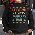 Vintage Legend Since Januar 1961 Geburtstag Männer Frauen Sweatshirt Geschenke für alte Männer