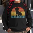Vintage Malteser Hunde Hunderasse Hundeliebhaber Hund Sweatshirt Geschenke für alte Männer