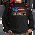 Vintage Proud Air Force Dad American Flag Veteran Gift Sweatshirt Gifts for Old Men