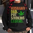 Vintage Retro Husband Dad Pot Smoking Weed Legend Gift Sweatshirt Gifts for Old Men
