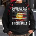 Vintage Softball Dad Like A Baseball Dad Us Flag Fathers Day Sweatshirt Gifts for Old Men