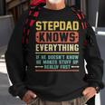 Vintage Stepdad Knows Everything Stepdad Grandpa Sweatshirt Gifts for Old Men