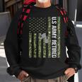 Vintage Us Army Retired American Flag Camo Veteran Day Gift Men Women Sweatshirt Graphic Print Unisex Gifts for Old Men