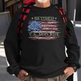Vintage Usa American Flag Proud Retired Us Army Veteran Wife Men Women Sweatshirt Graphic Print Unisex Gifts for Old Men