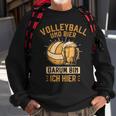 Volleyball Und Bier Darum Bin Ich Hier Volleyballer Lustig Sweatshirt Geschenke für alte Männer