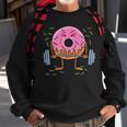Weightlifing Barbell - Funny Workout Gym Weightlifter Donut Sweatshirt Gifts for Old Men