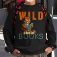 Wild About Reading Love Books Nerd Bookworm Librarian Sweatshirt Gifts for Old Men