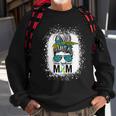 Womens Down Syndrome Mom Life Messy Bun Down Syndrome Awareness Sweatshirt Gifts for Old Men