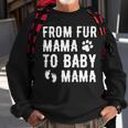 Womens From Fur Mama To Baby Mama Pregnant Dog Lover New Mom Mother Sweatshirt Gifts for Old Men