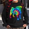 Womens Pug Tie Dye Vintage Hippie Dog Pug Mom Dad Vintage Pug Sweatshirt Gifts for Old Men