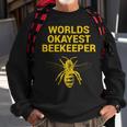 Worlds Okayest Beekeeper Beekeeping Dad Gift Sweatshirt Gifts for Old Men