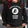 Worlds Okayest Scuba Diver Best Funny Gift Scuba Diving Men Women Sweatshirt Graphic Print Unisex Gifts for Old Men